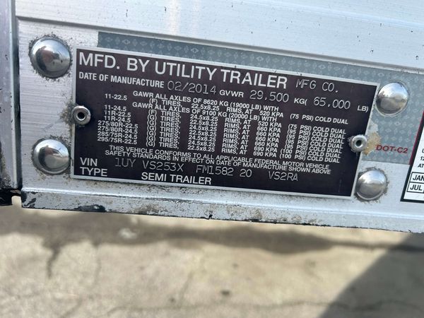 2015 Utility 3000R  Multi-Temp Reefer Trailer – Thermo King SB-230