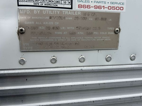 2015 Utility 3000R  Multi-Temp Reefer Trailer – Thermo King SB-230