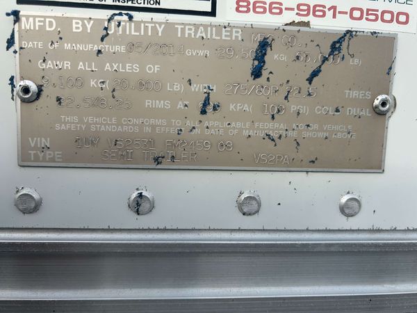 2015 Utility 3000R  Multi-Temp Reefer Trailer – Thermo King SB-230