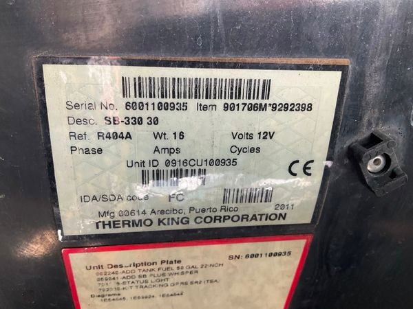 2012 Utility 3000R Reefer Trailer- Thermo King SB-330